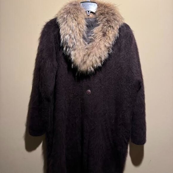 Connie A Lee Jacket with Fur Scarf Medium - Picture 1 of 2